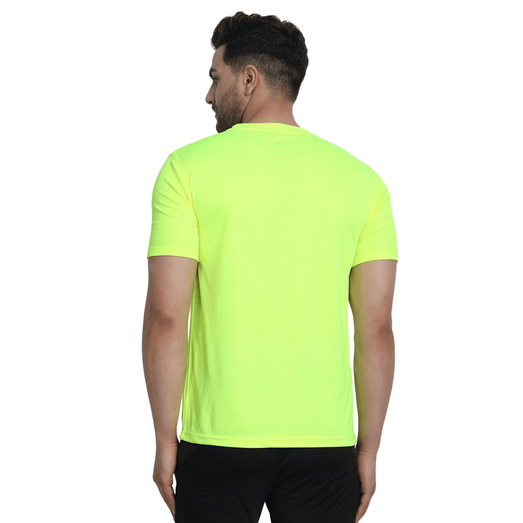 Back view of the neon GR8 training T-shirt