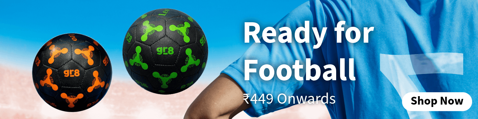 GR8 football promotional banner