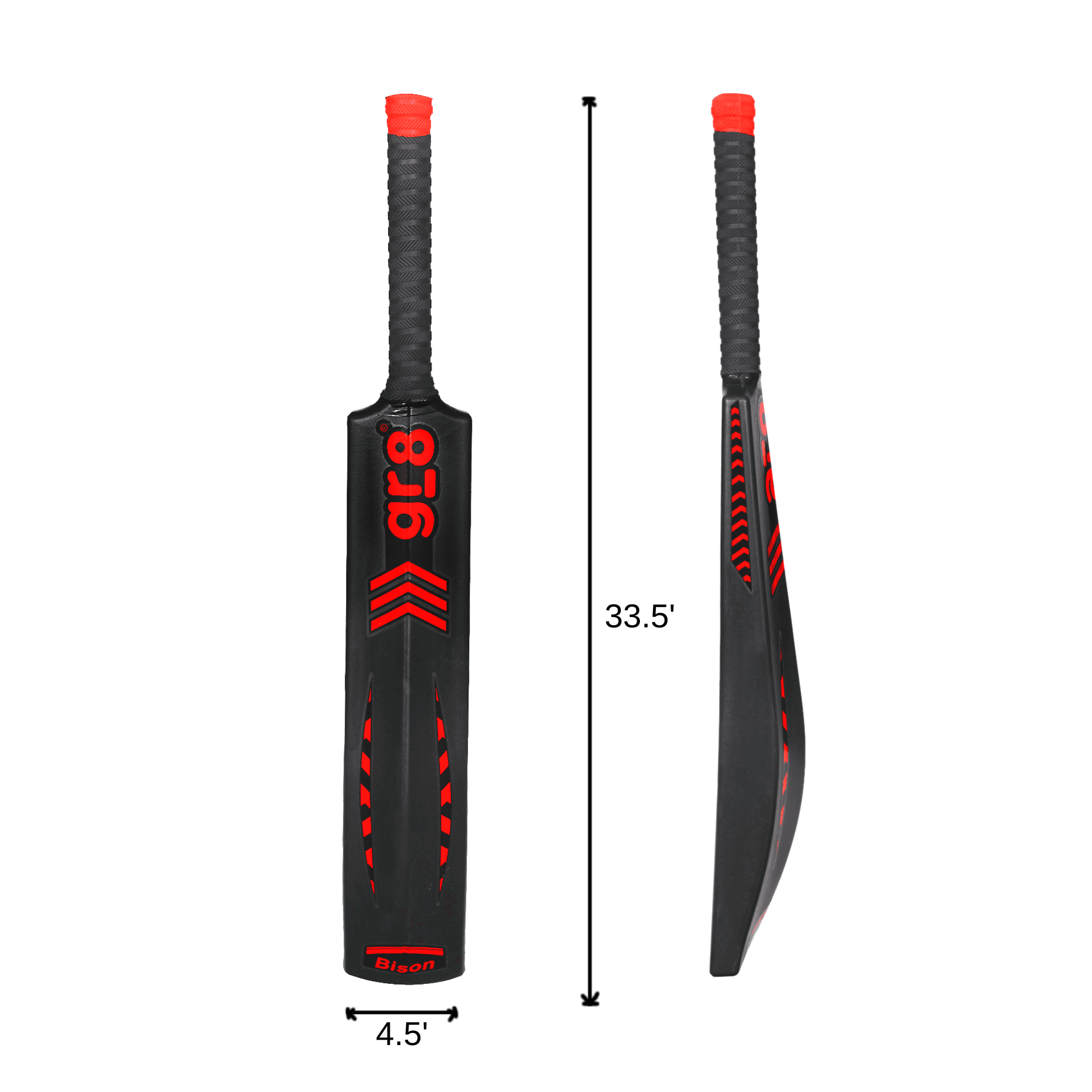 Dimension guide for the GR8 Bison Blaze bat