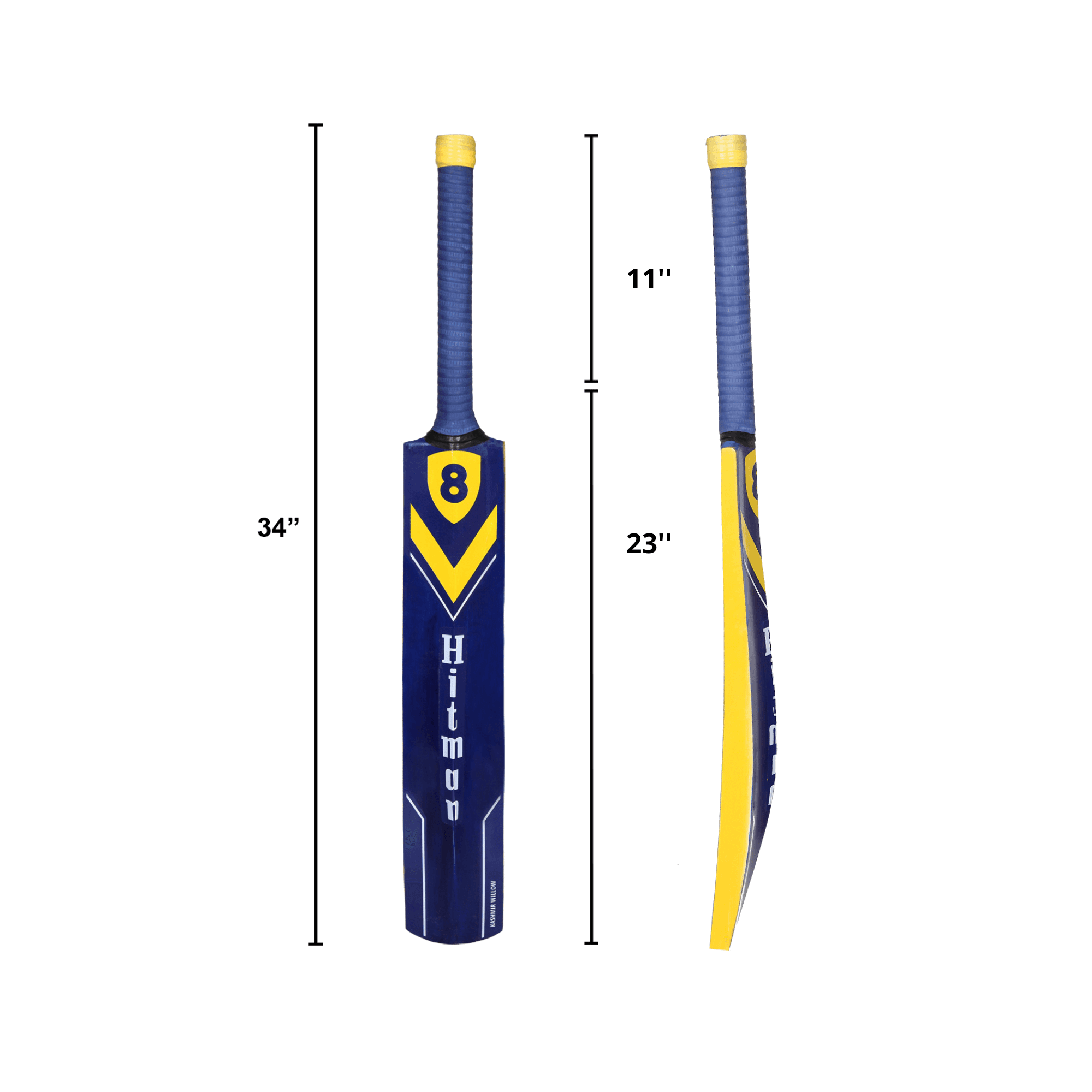 Dimension guide for the GR8 Hitman bat