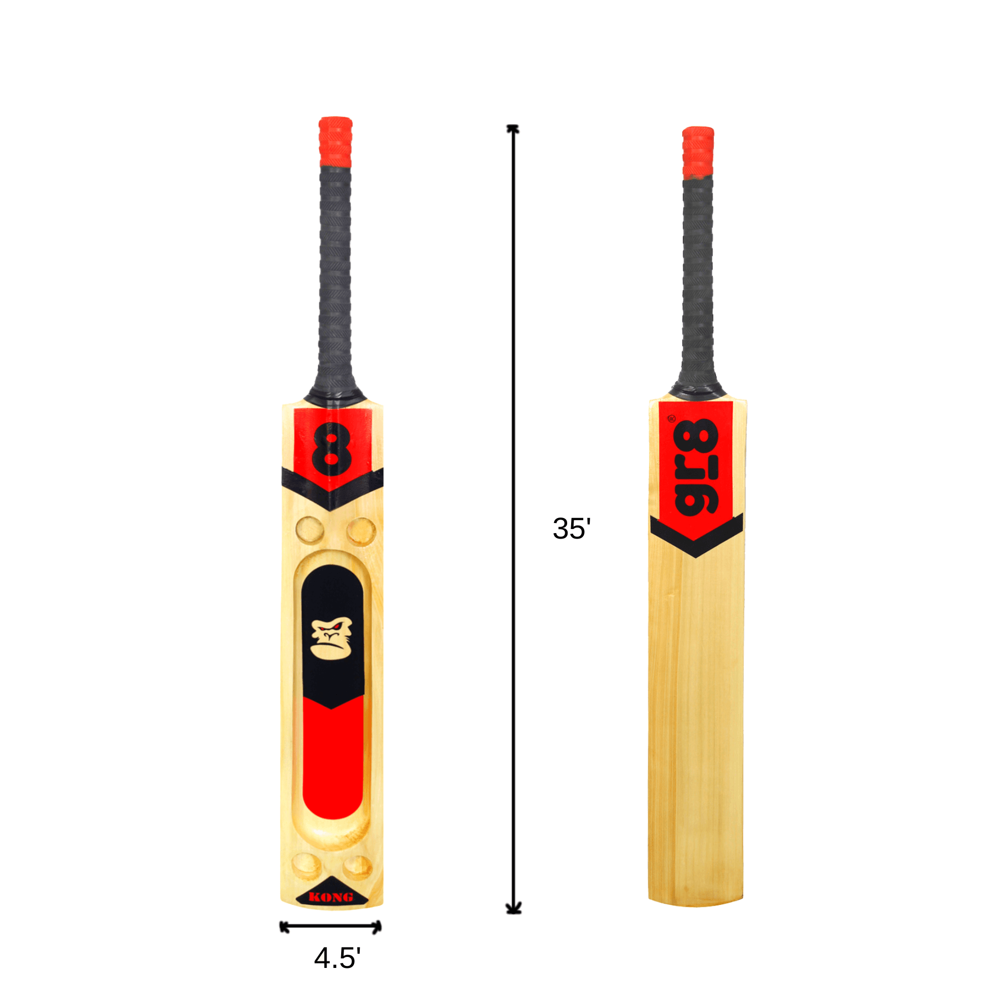 Dimension guide for the GR8 Kong bat