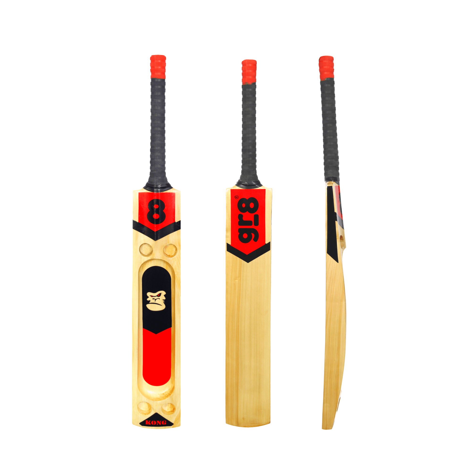 GR8 Kong bat shown from front, back, and side