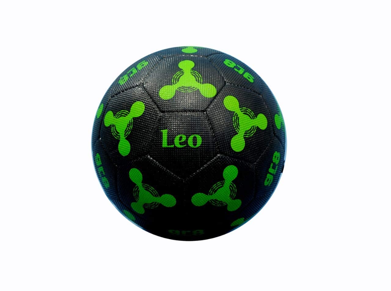 Front product view of the neon GR8 Leo football