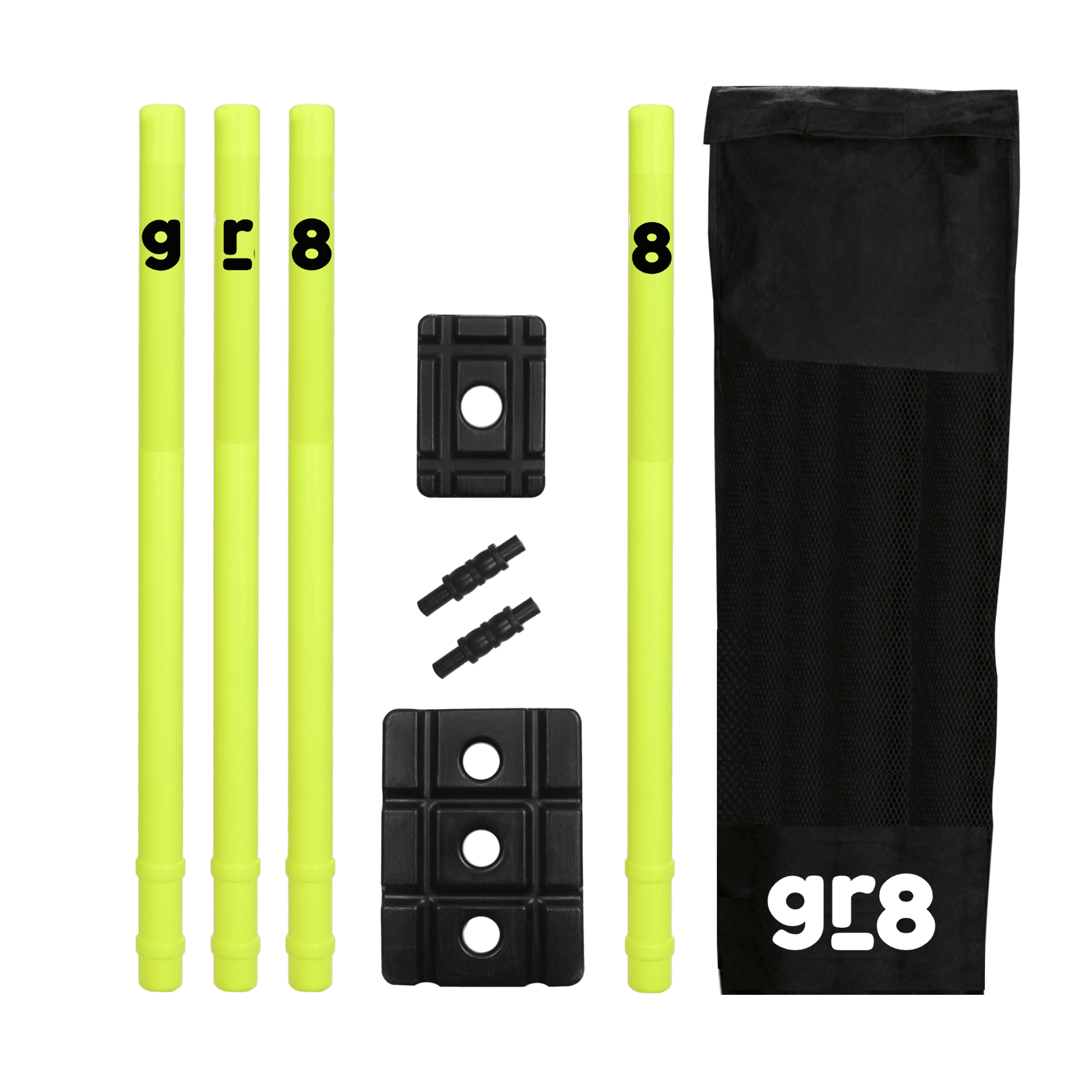 Neon version of the GR8 stump practice kit