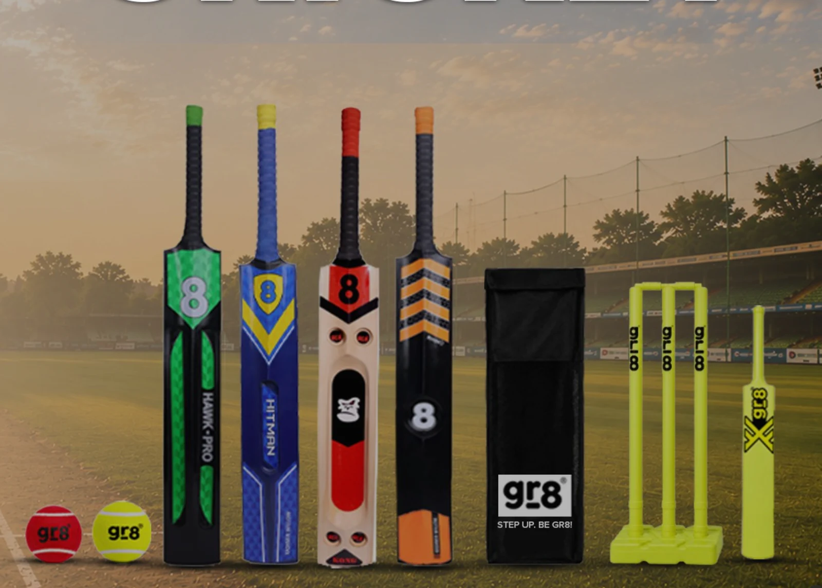 gr8 cricket bat collection lineup